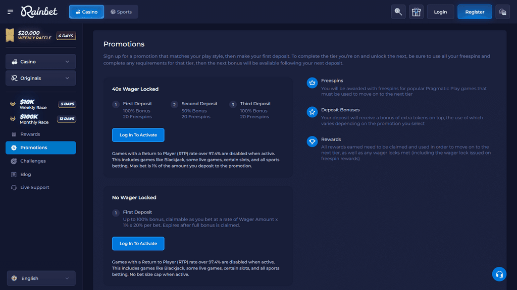 Rainbet-ervaring | Gratis weddenschappen, beloningen en klachten